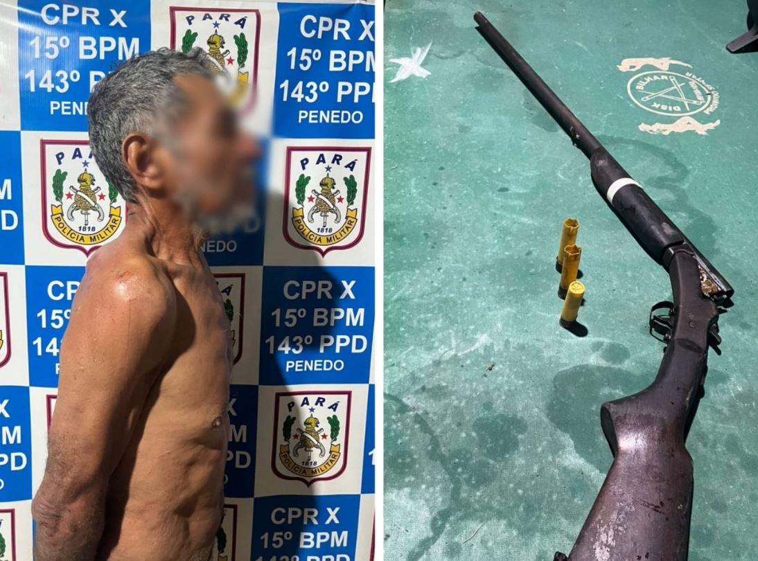 Homem preso por homicídio, ameaças e porte ilegal de arma de fogo em Itaituba